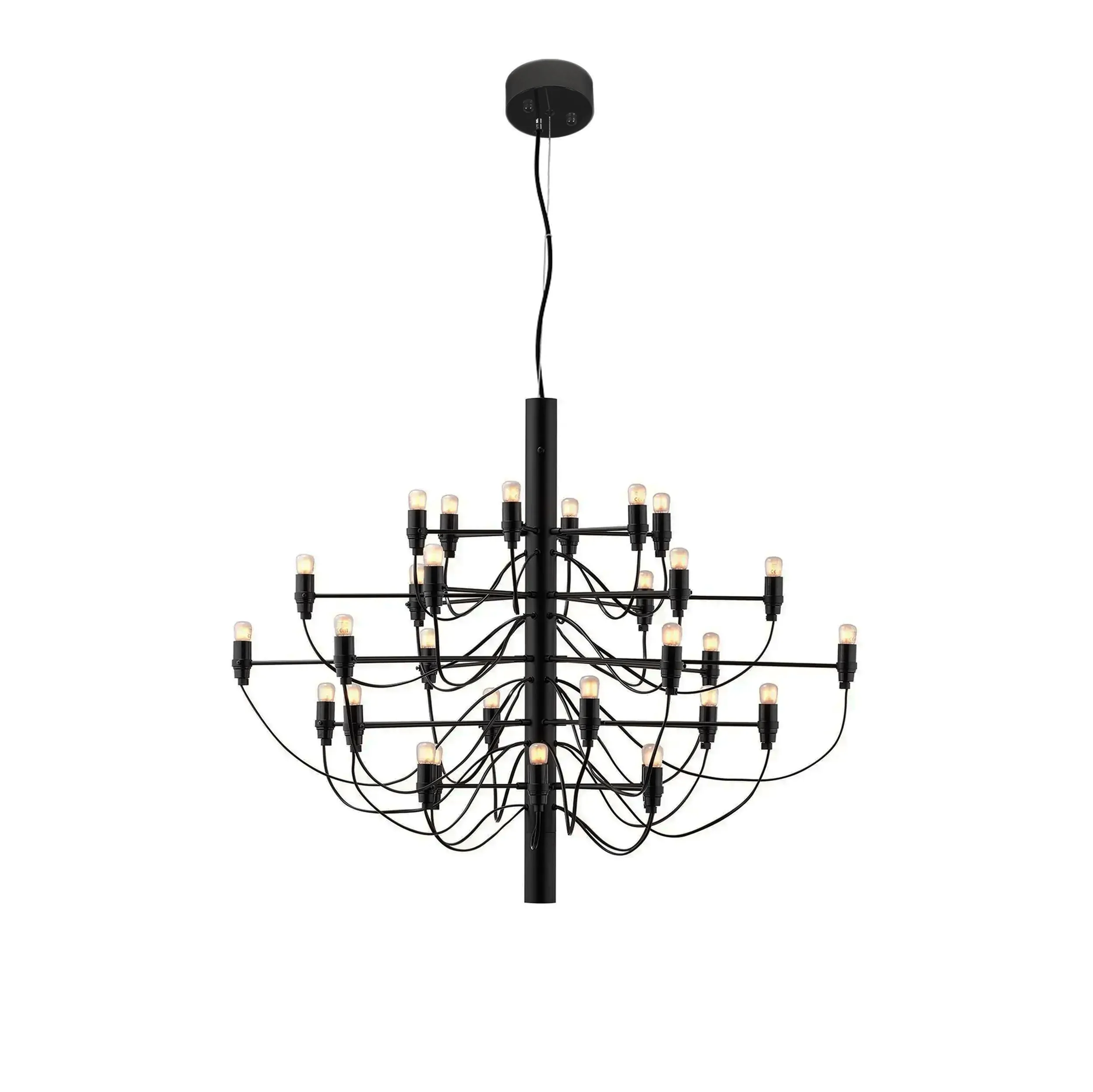 Crown Taklampa 30 armar mattsvart