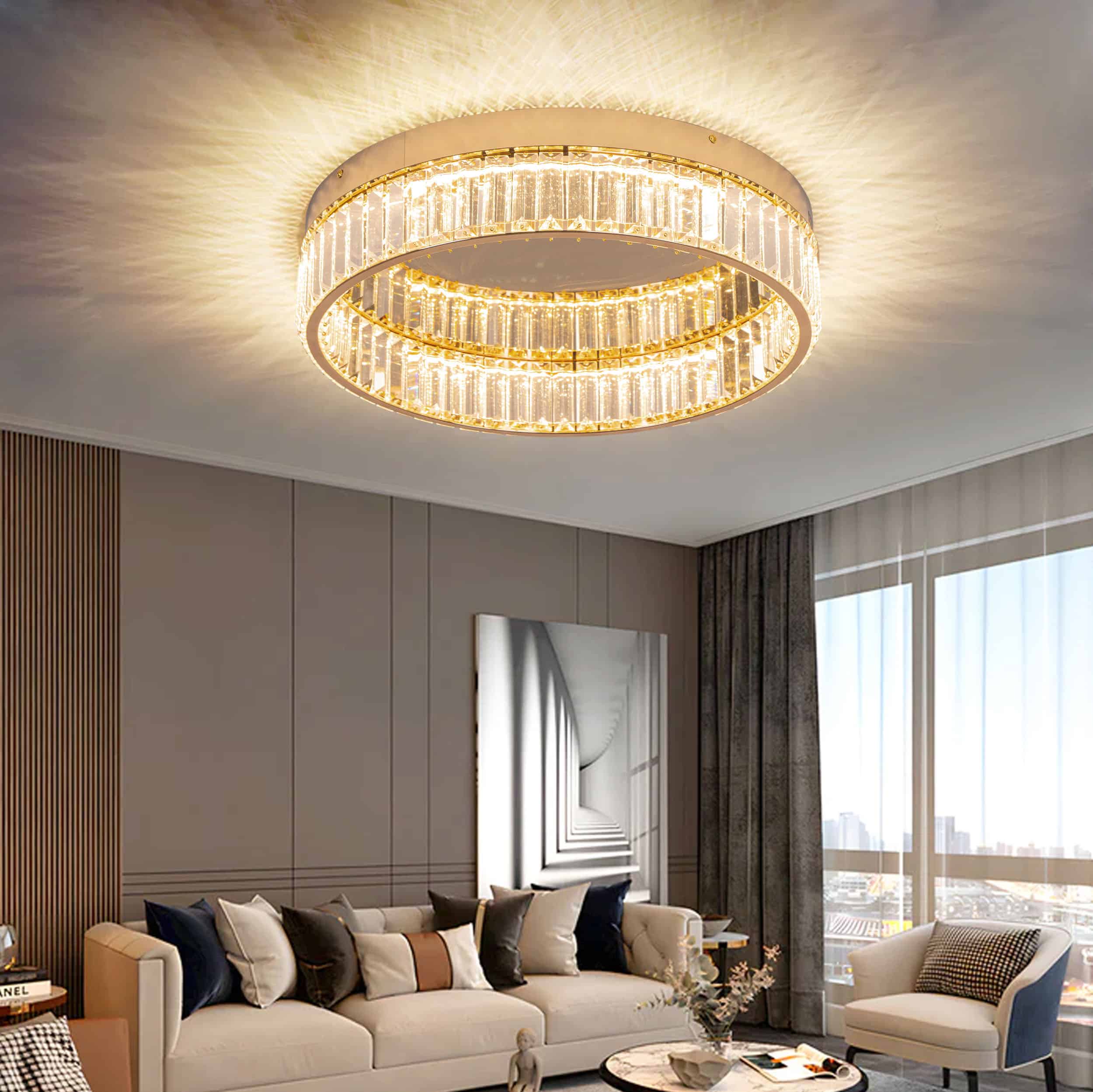 Tyra Takplafond guld 50 cm